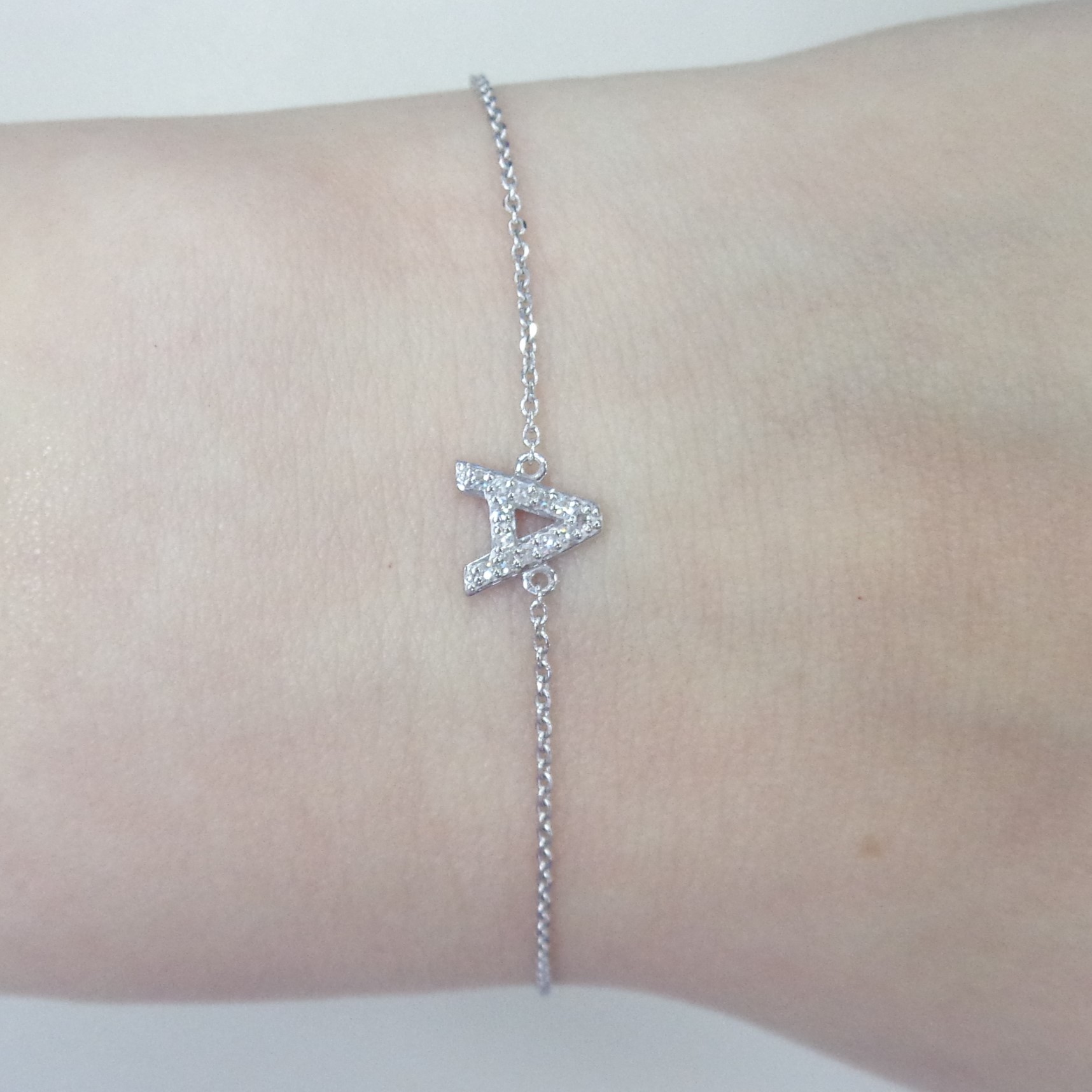 Браслет из белого золота с бриллиантами "А"